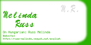melinda russ business card
